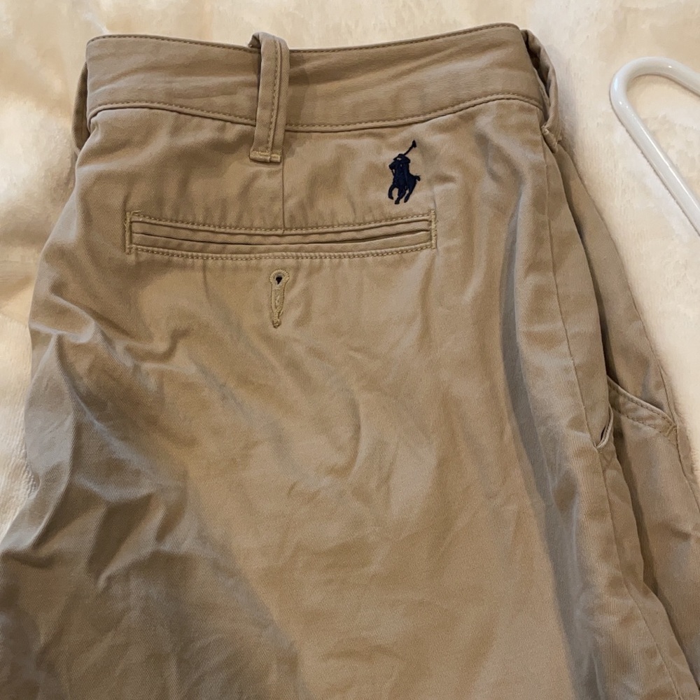 Khaki polo shorts